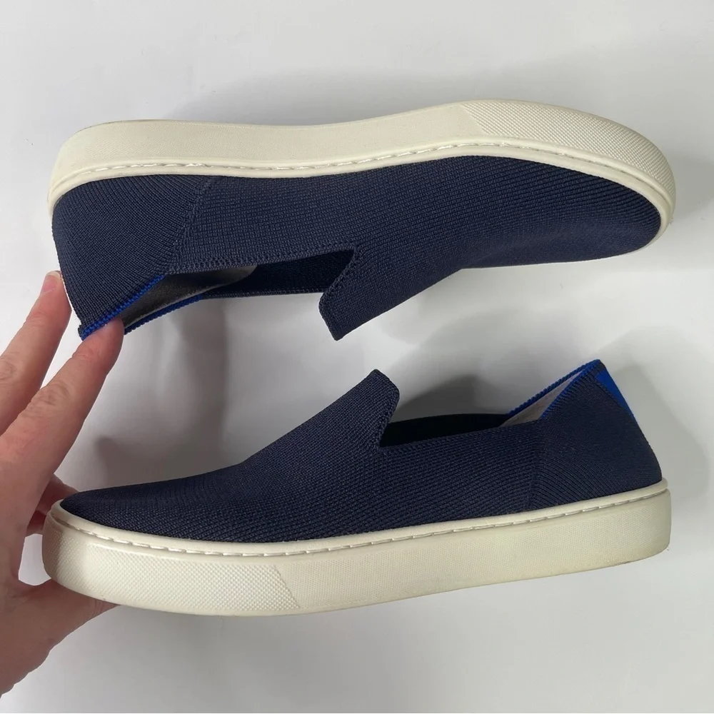 Rothy's The Original Slip On Sneaker Navy Blue Size 8
